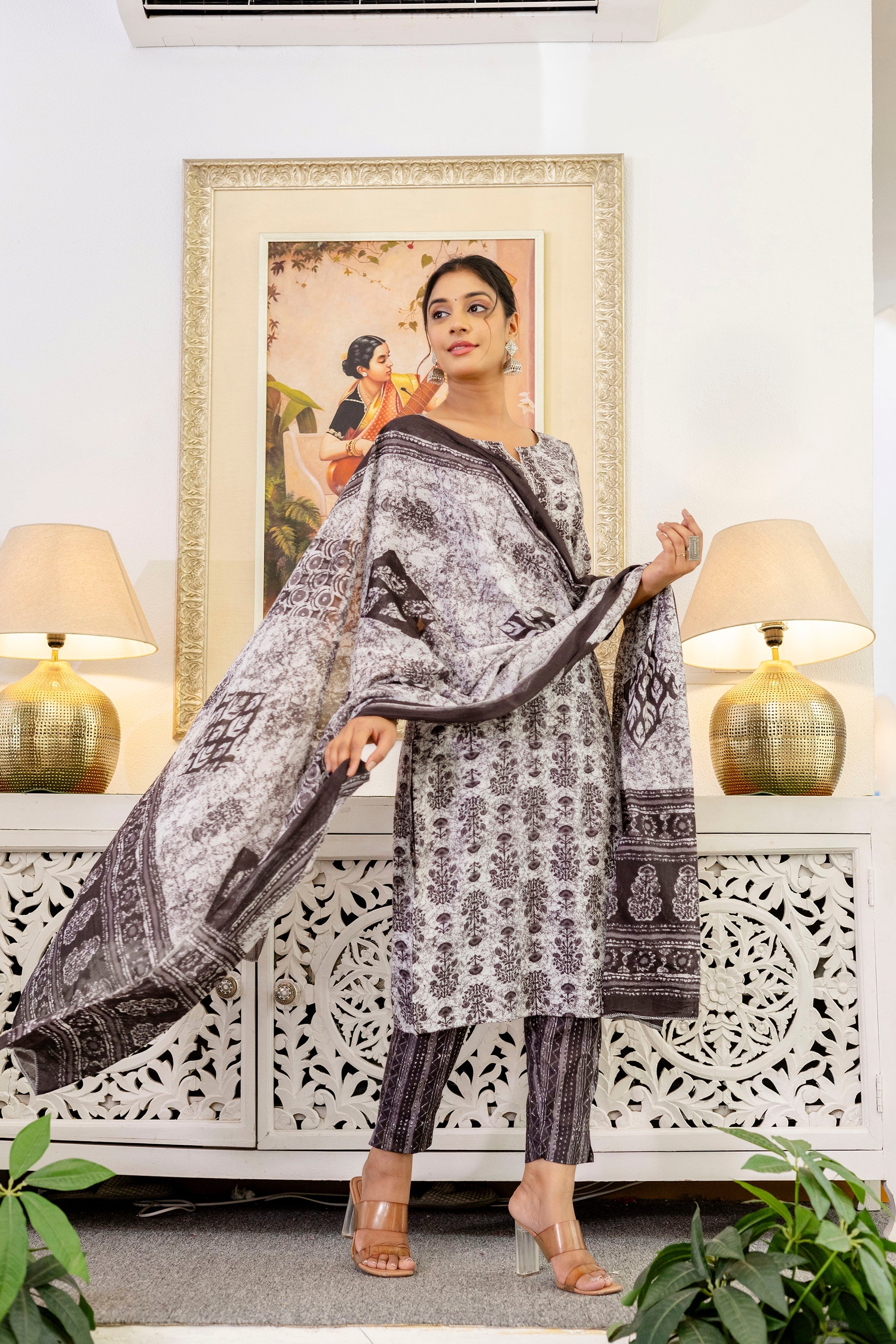 Shadowwhirl Cotton Dupatta Set - Me&My