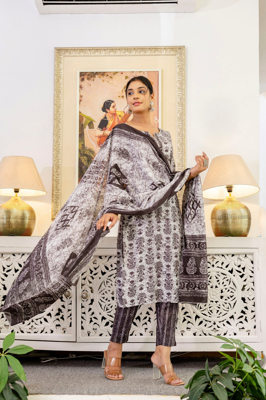 Shadowwhirl Cotton Dupatta Set — image 11