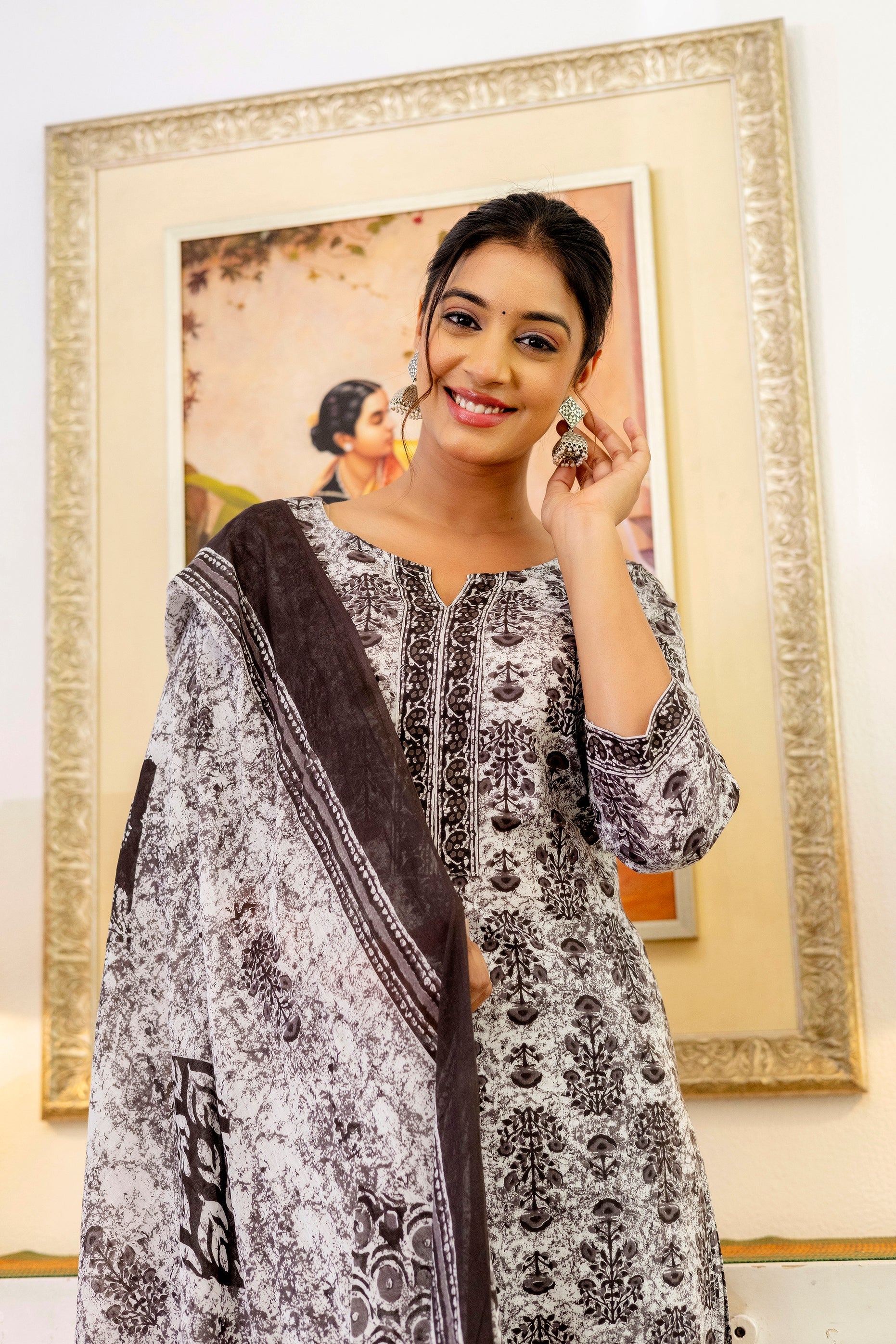 Shadowwhirl Cotton Dupatta Set - Me&My