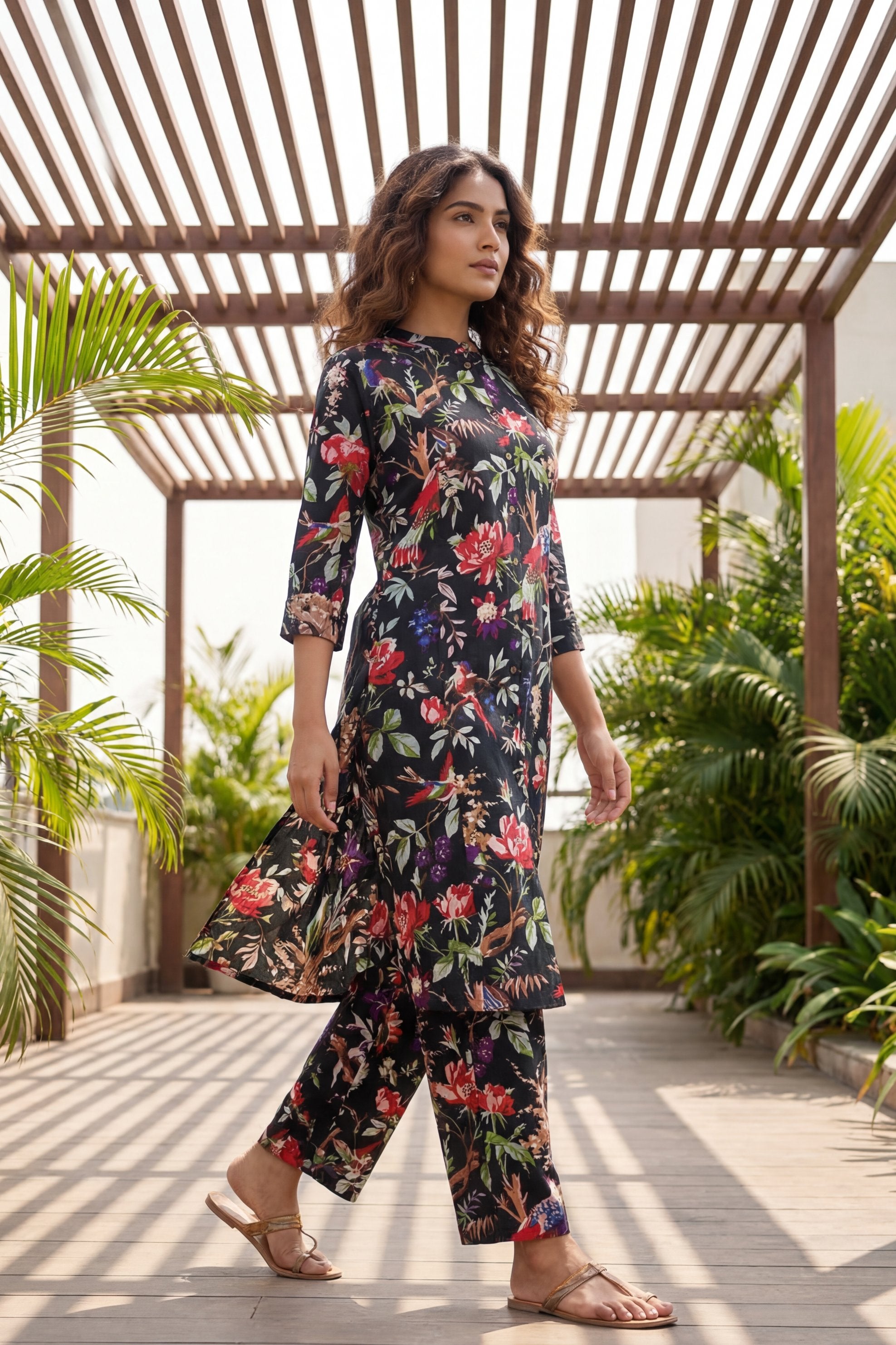 Raven Garden Romantic Floral Cotton Co-ord Set | Me&My