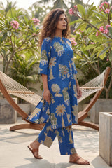 Forest Garden Navy Cotton Co-ord Set