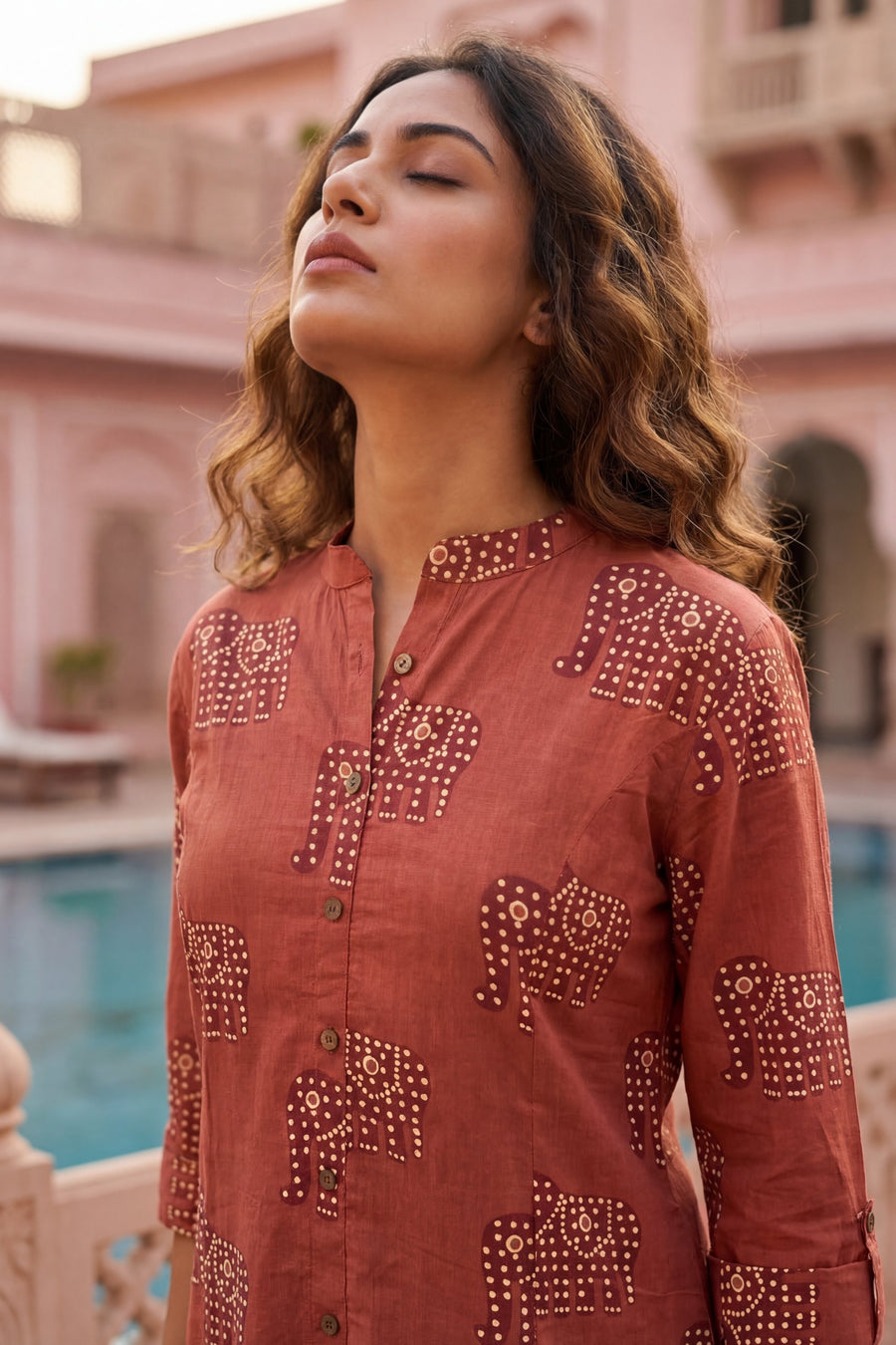 Noble Elephant Maroon Cotton Co-ord Set — image 6