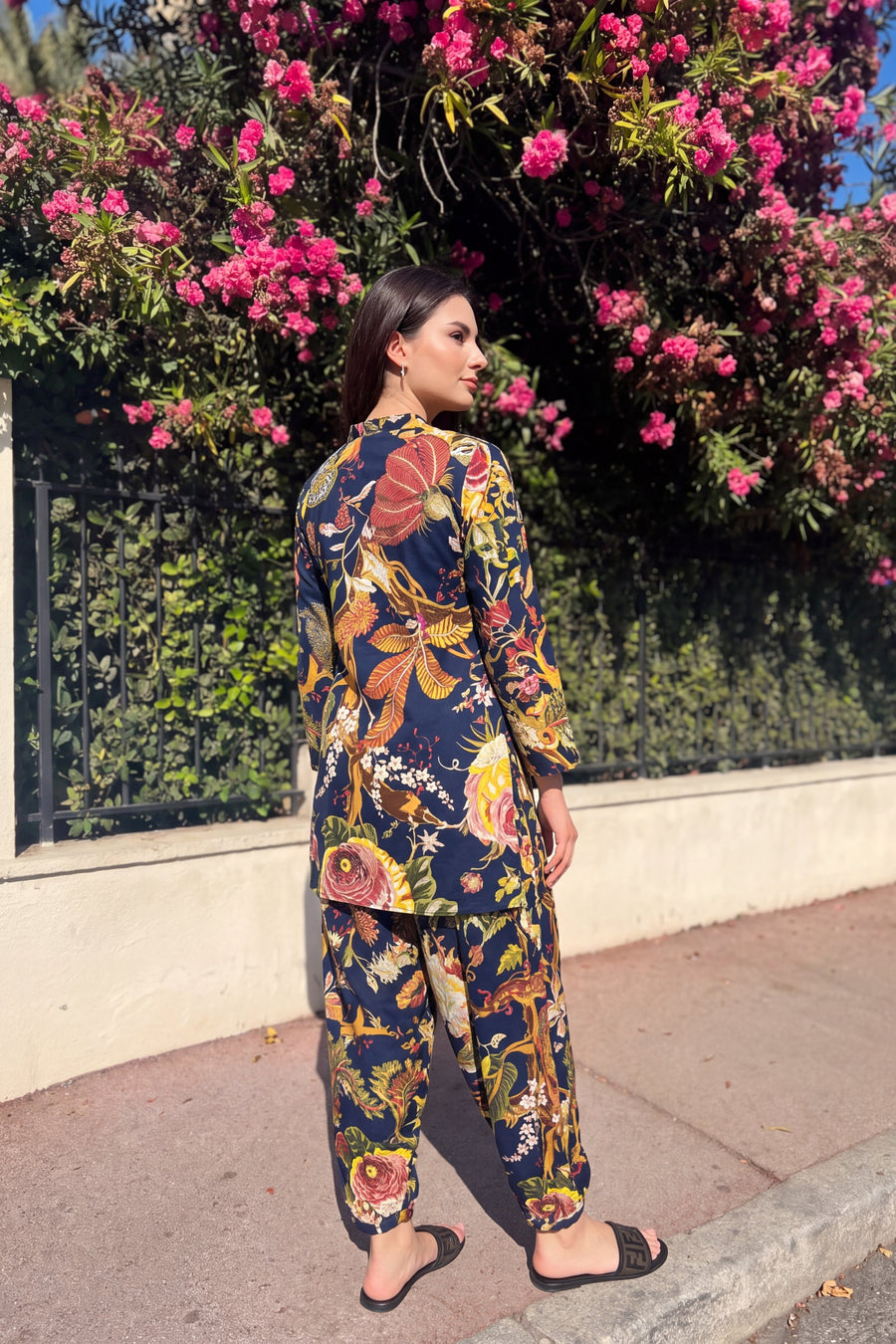 Midnight Botanica Cotton Farshi Salwar Set — image 2