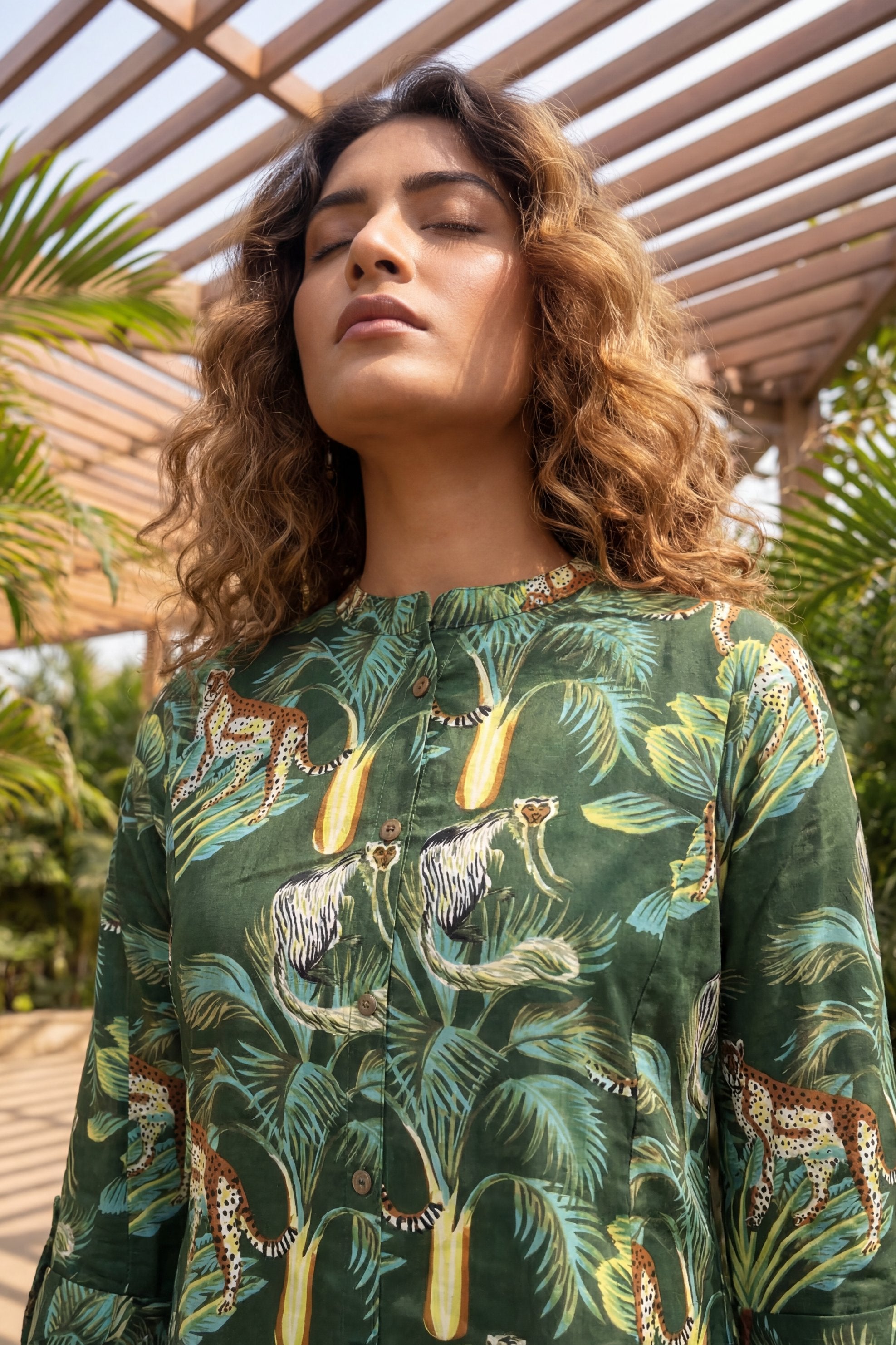 Wild Streak Forest Green Animal Cotton Co-ord Set | Me&My
