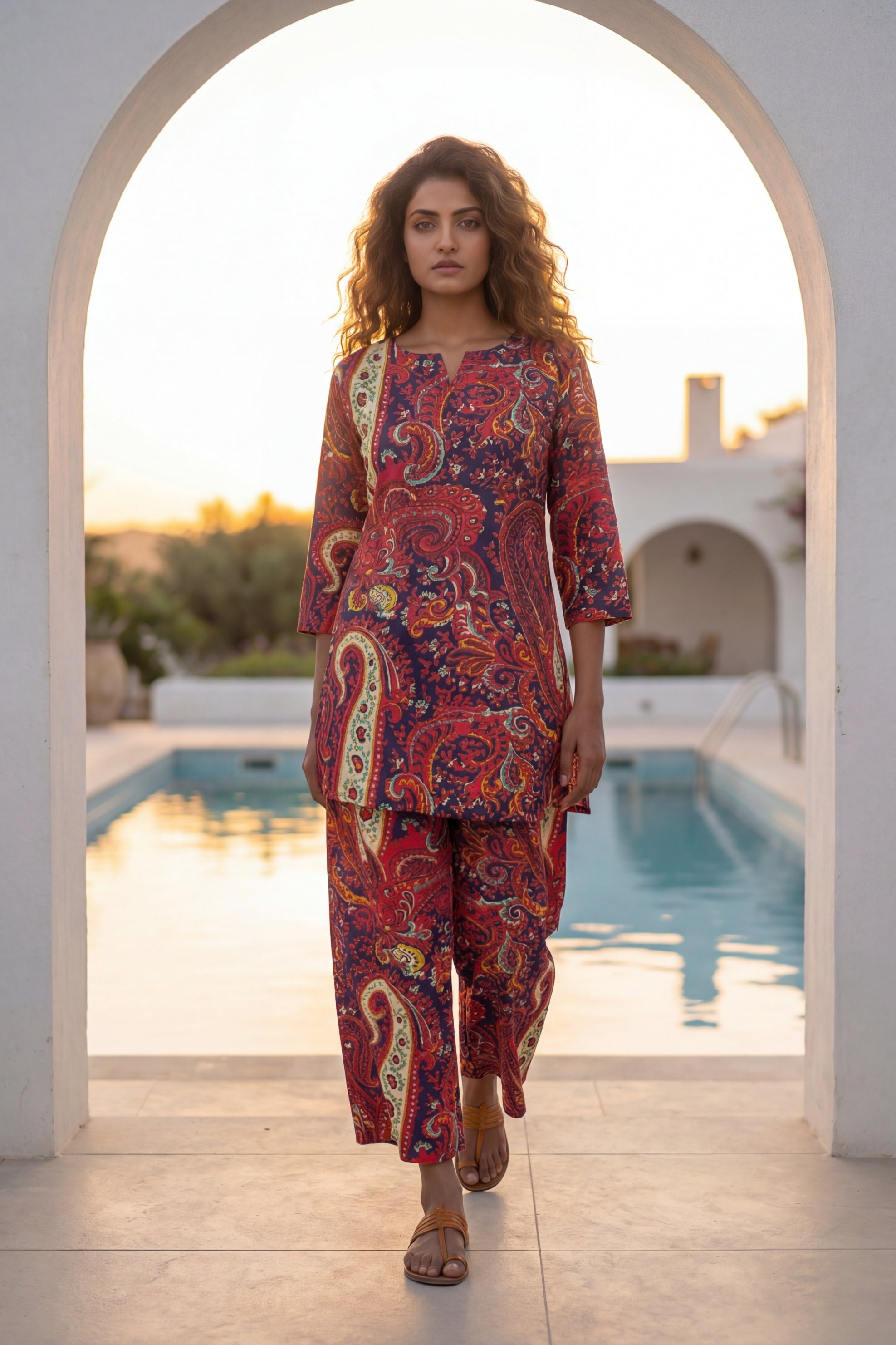 Paisley Whispers Blue Cotton Co-ord Set - Me&My