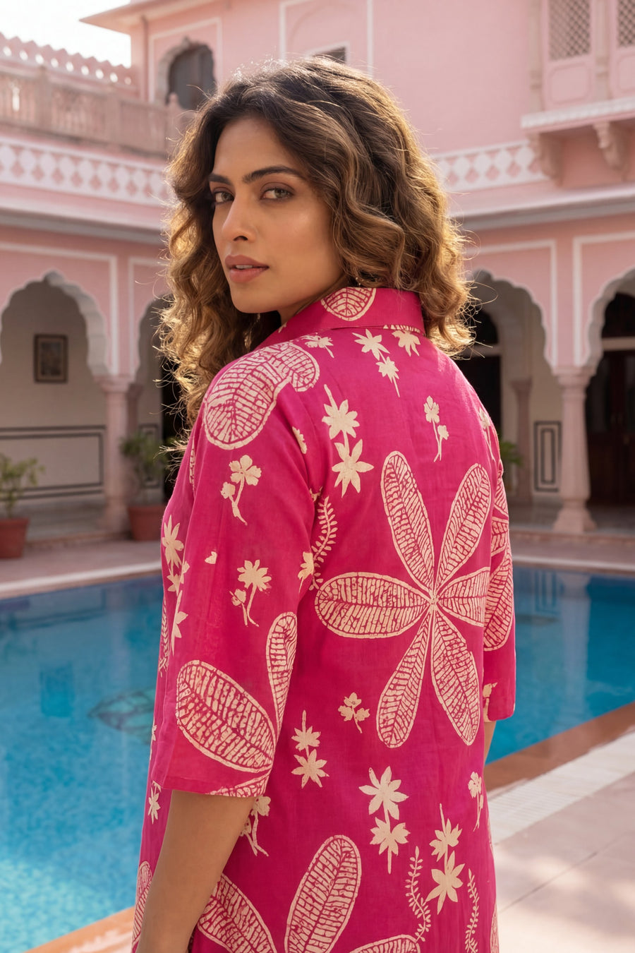 Magenta Bloom Cotton Co-ord Set — image 5