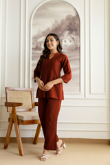 Terracrest Rust Cotton Co-ord Set