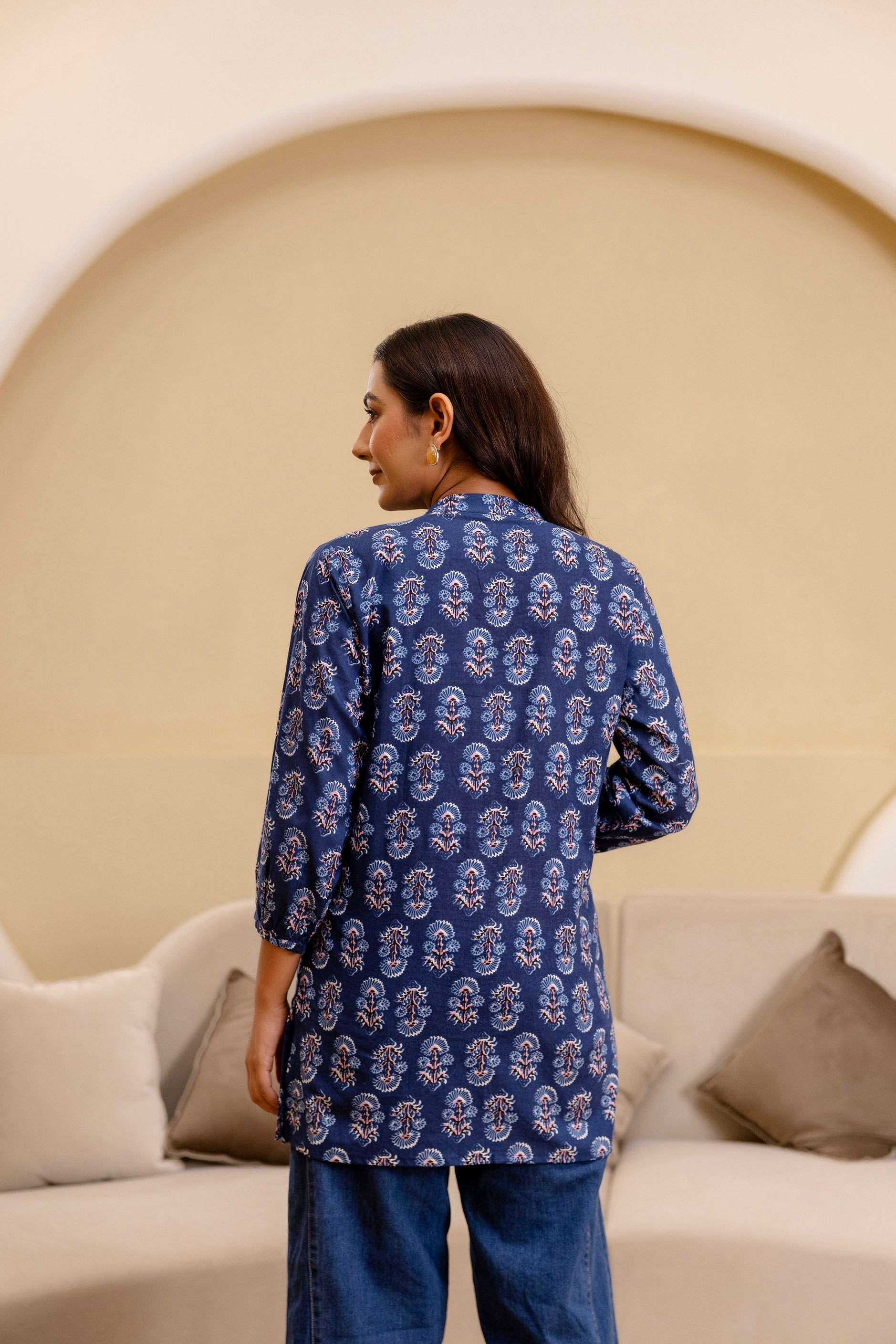 Nocturne Charm Cotton Printed Top Me & My 