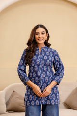 Nocturne Charm Cotton Printed Top - Me&My