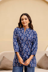 Nocturne Charm Cotton Printed Top - Me&My