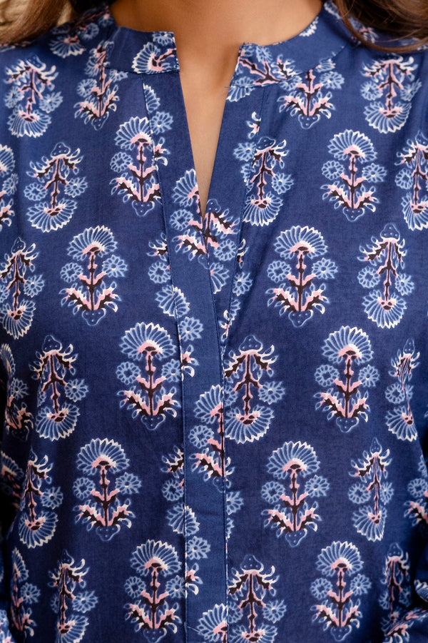 Nocturne Charm Cotton Printed Top