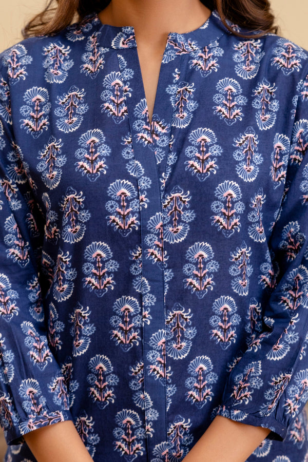 Nocturne Charm Cotton Printed Top