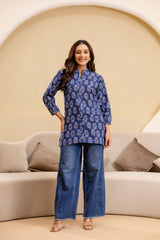 Nocturne Charm Cotton Printed Top - Me&My