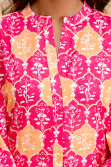 Fuchsia Glow Cotton Printed Top Me & My