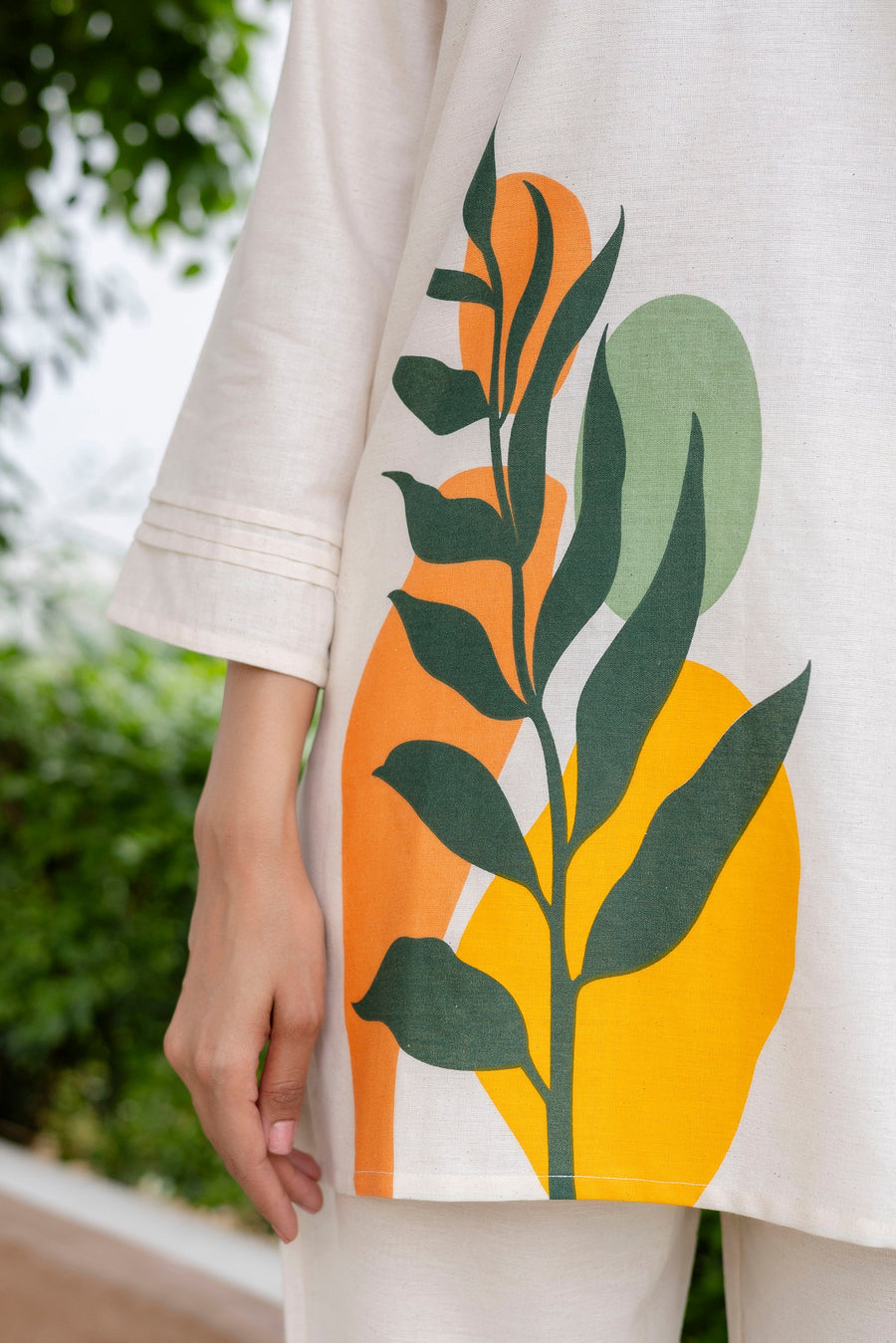 Sandstone Serenity Off-White Cotton Flex Co-ord Set — image 8