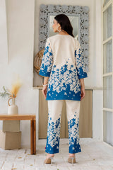 Opal Haze Off-White Cotton flex Co-ord Set Me & My