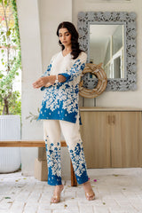 Opal Haze Off-White Cotton Flex Co-ord Set - Me&My