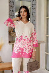 Frost Veil Off-White Cotton Flex Co-ord Set Me & My