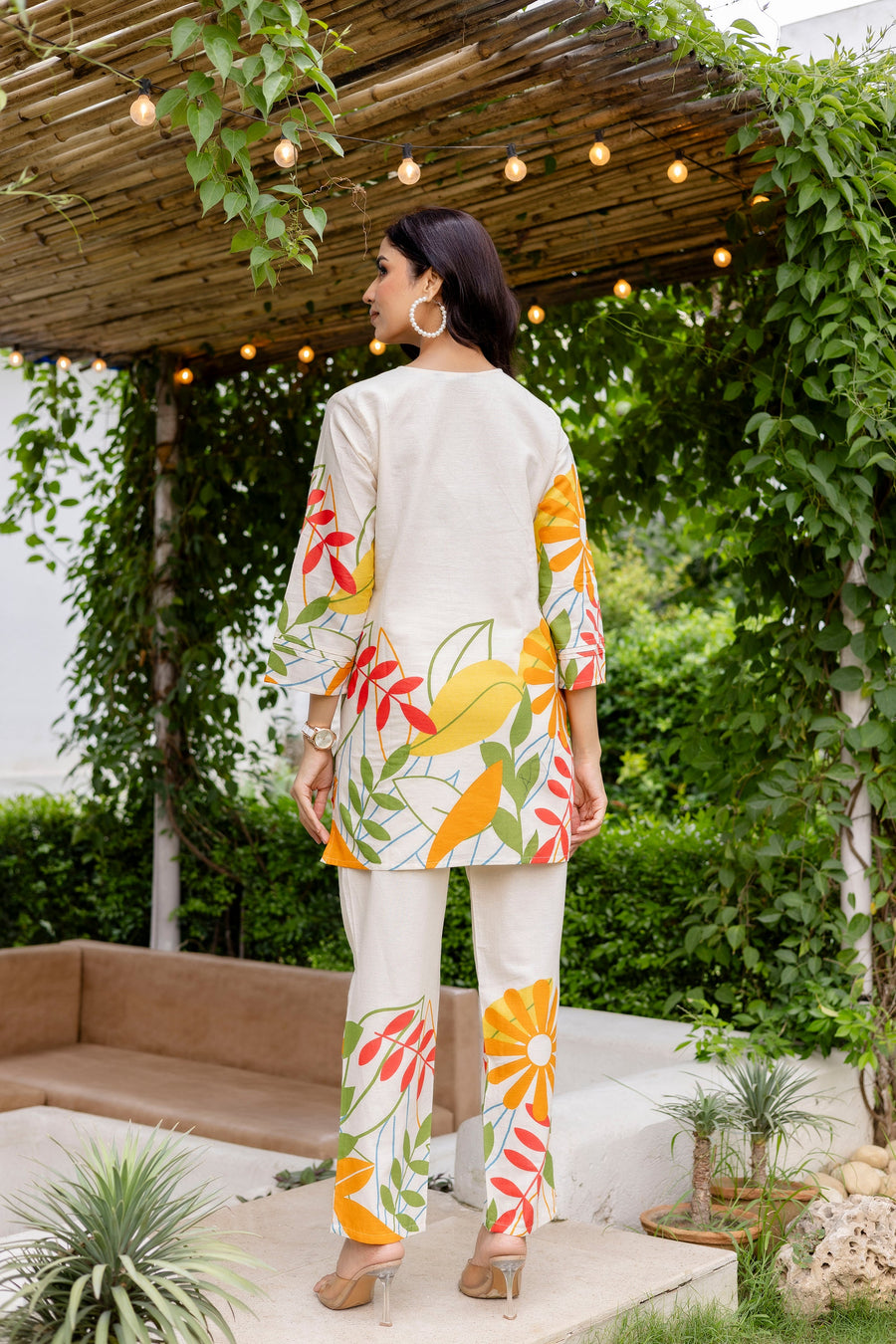 Pearl Mist Off-White Cotton Flex Co-ord Set — image 6