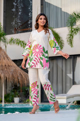 Serene Shell Cotton Flex Co-ord Set Me & My