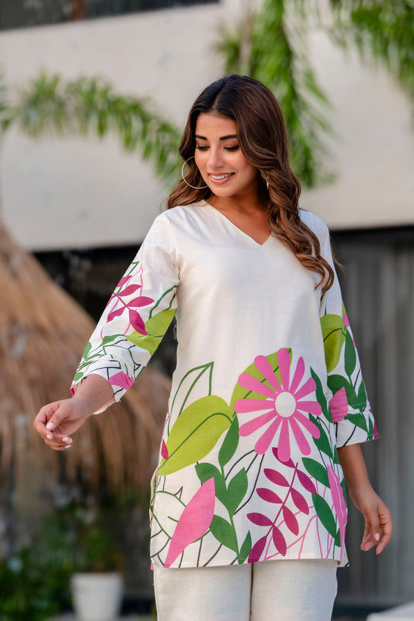 Serene Shell Cotton Flex Co-ord Set