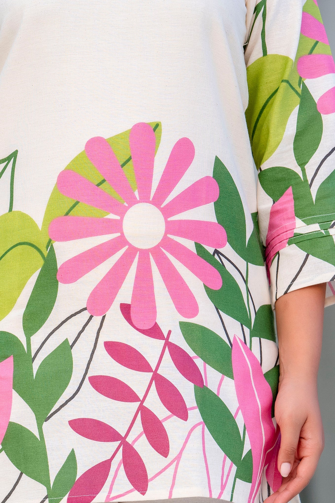 Serene Shell Cotton Flex Co-ord Set Me & My