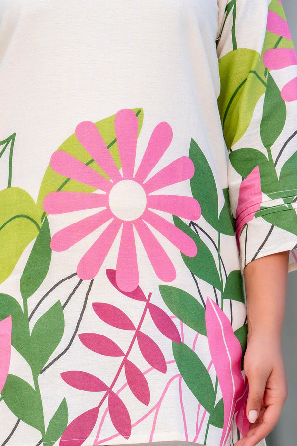 Serene Shell Cotton Flex Co-ord Set