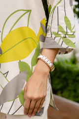 Frost Shell Off-White Cotton Flex Co-ord Set - Me&My