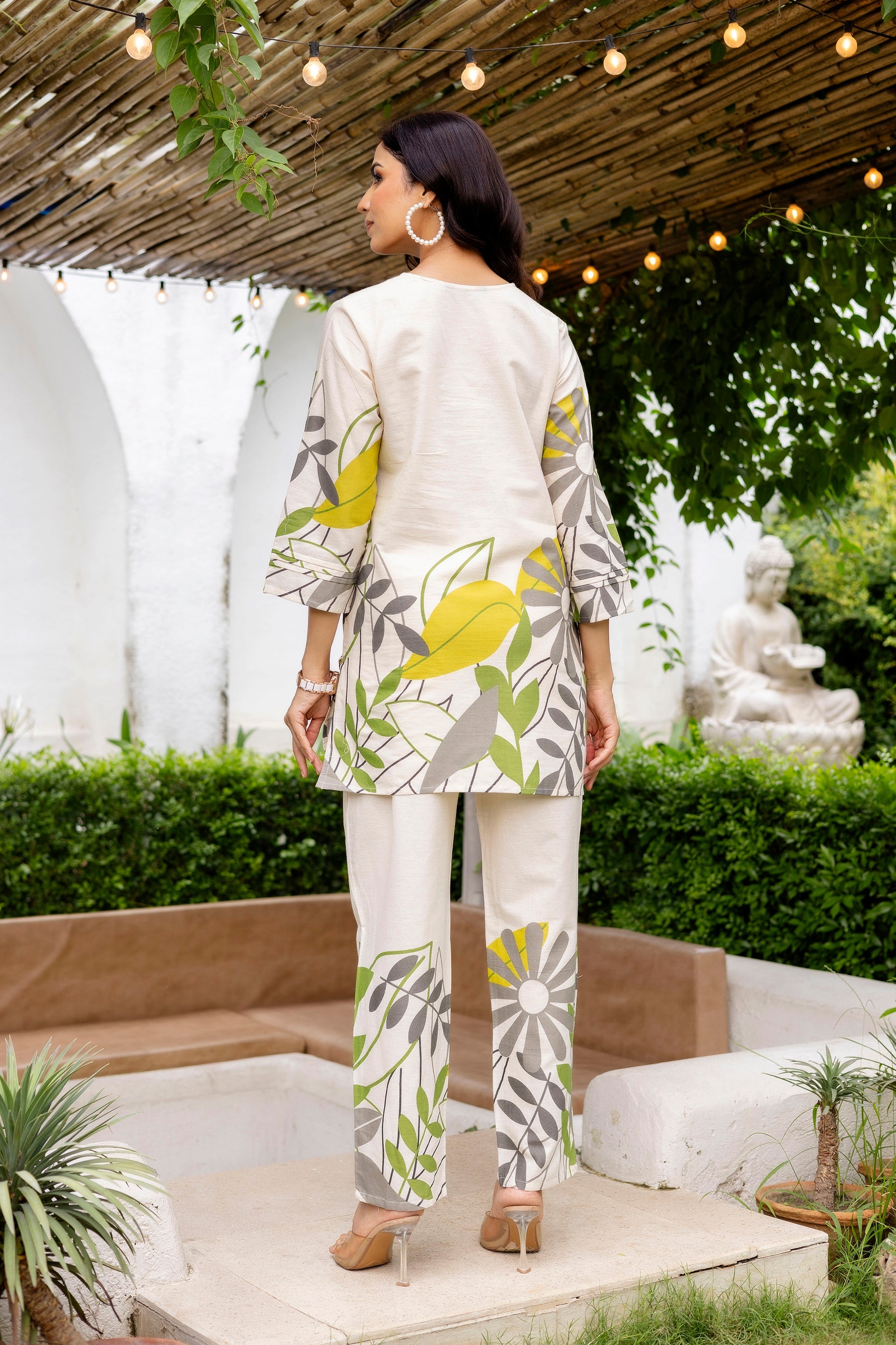 Frost Shell Off-White Cotton Flex Co-ord Set Me & My 