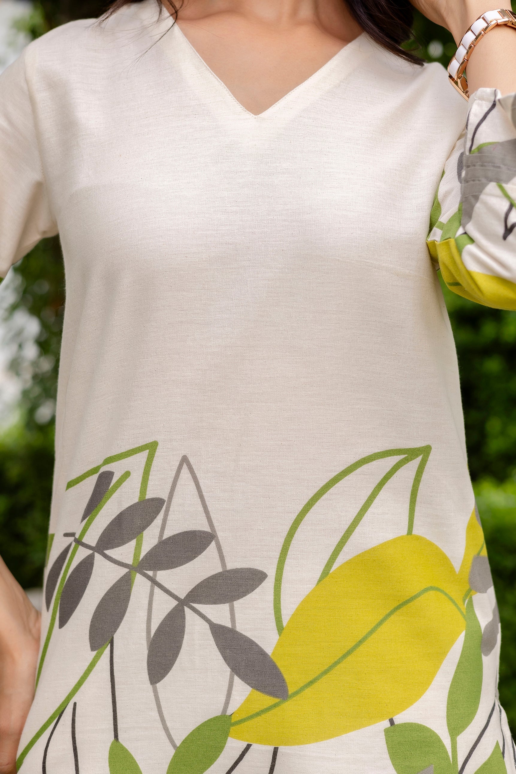 Frost Shell Off-White Cotton Flex Co-ord Set Me & My 