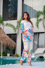 Opaline Ivory Cotton Flex Co-ord Set Me & My