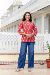 Ruby Trail Printed Top - Me&My