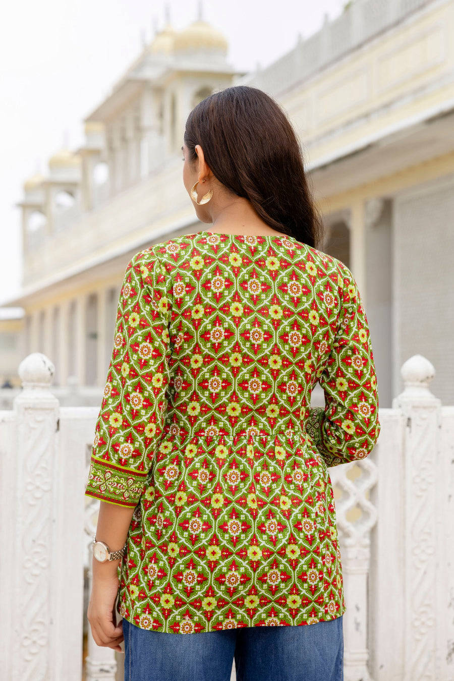 Fernshade Cotton Printed Top — image 3