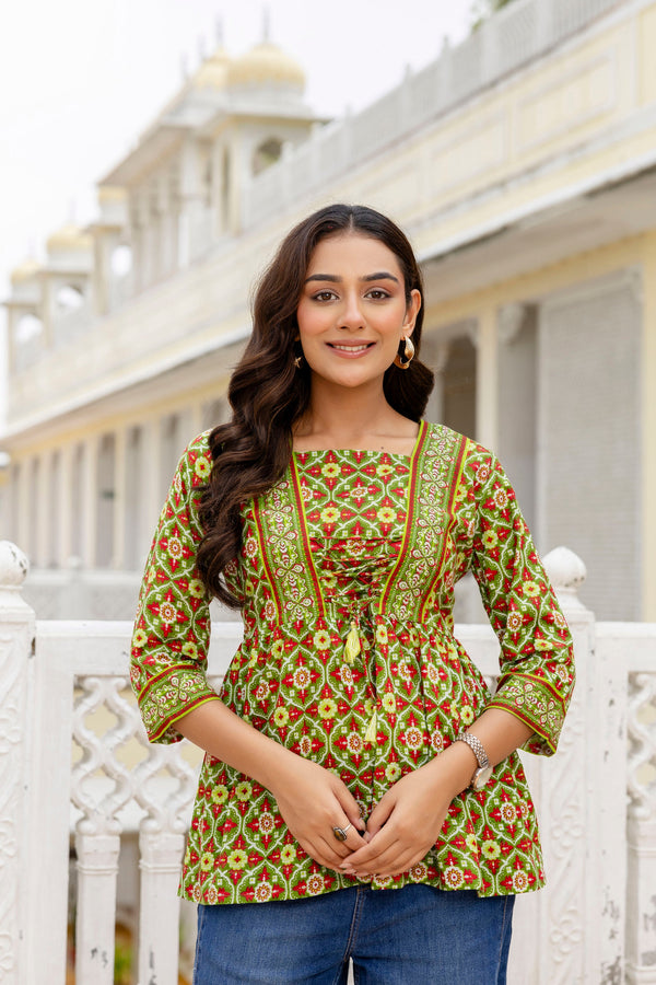 Fernshade Cotton Printed Top