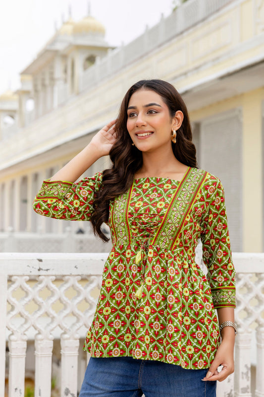 Fernshade Cotton Printed Top - Me&My