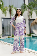 Sandstone Calm Off-White Cotton Flex Co-ord Set - Me&My