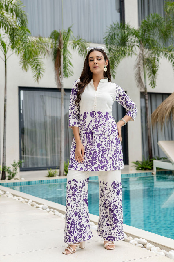 Sandstone Calm Off-White Cotton Flex Co-ord Set