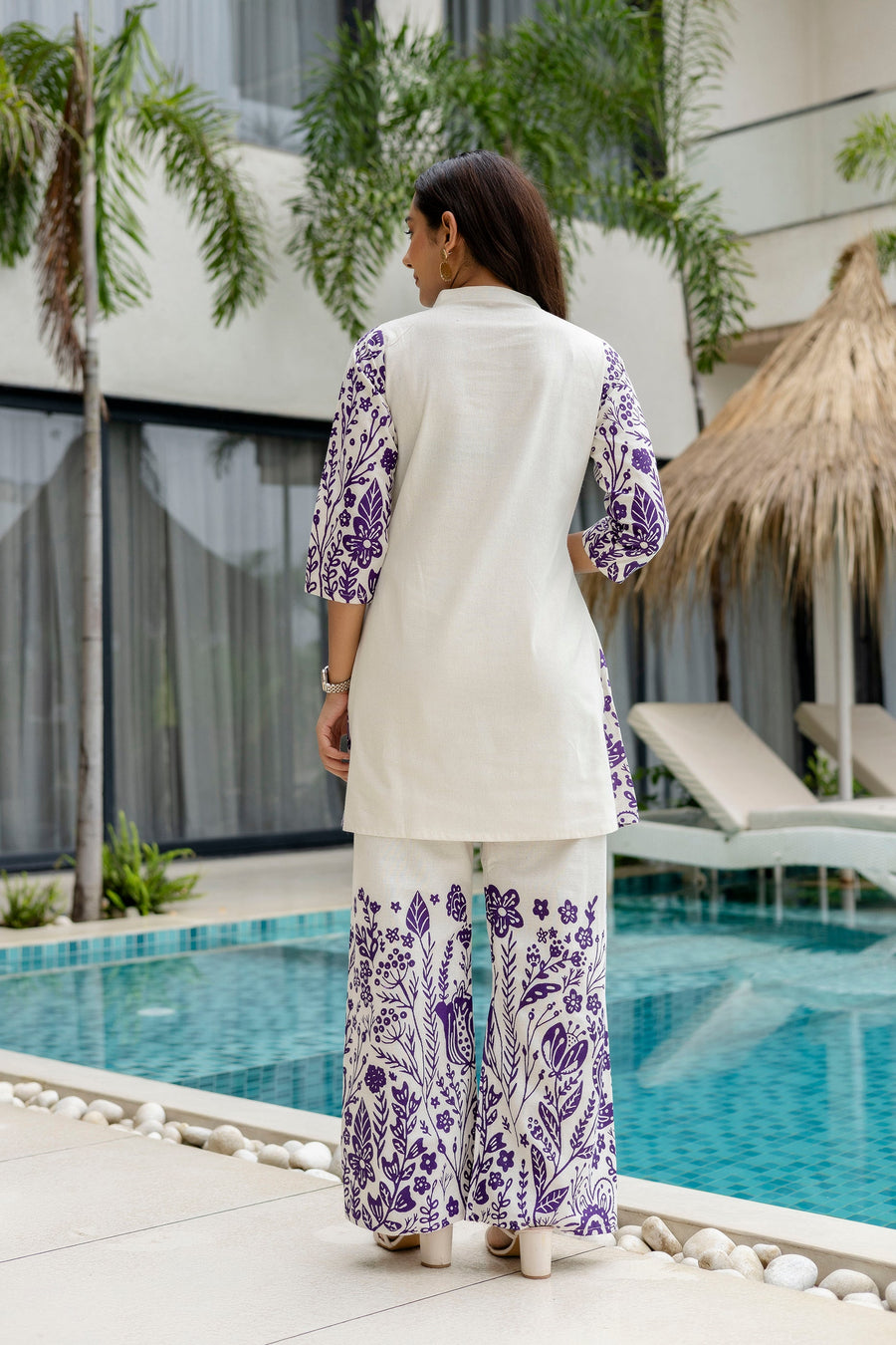 Sandstone Calm Off-White Cotton Flex Co-ord Set — image 2