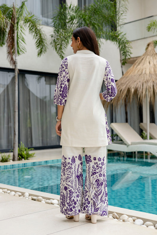 Sandstone Calm Off-White Cotton Flex Co-ord Set - Me&My