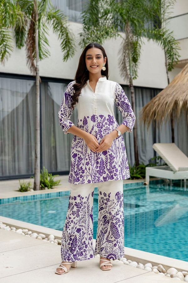 Sandstone Calm Off-White Cotton Flex Co-ord Set