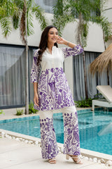 Sandstone Calm Off-White Cotton Flex Co-ord Set - Me&My