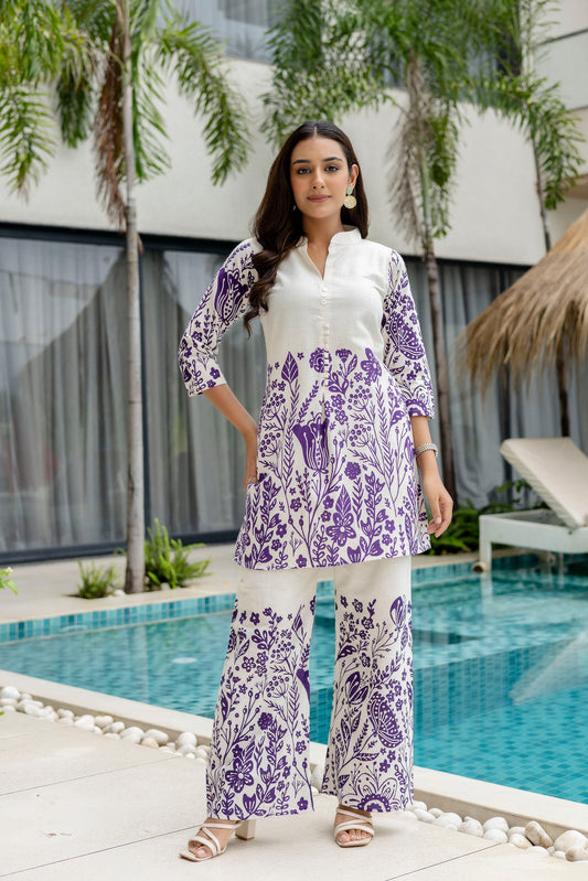 Sandstone Calm Off-White Cotton Flex Co-ord Set - Me&My