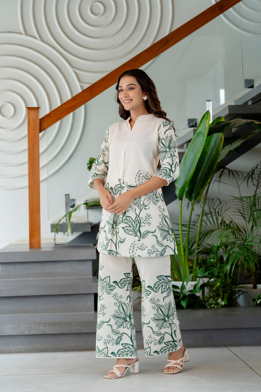 Pearl Drift Off-White Cotton Flex Co-ord Set — image 7