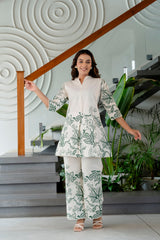 Pearl Drift Off-White Cotton Flex Co-ord Set - Me&My