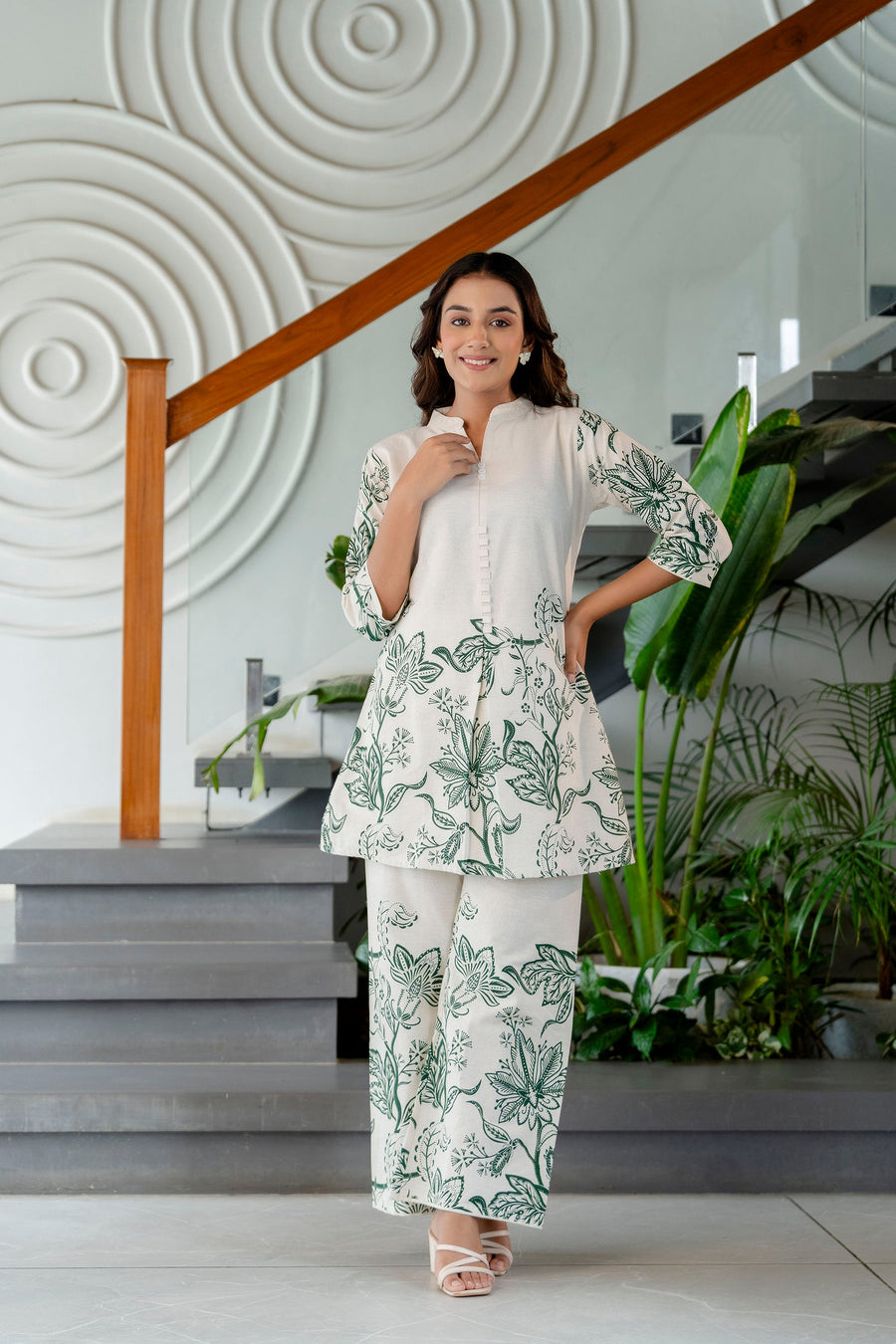 Pearl Drift Off-White Cotton Flex Co-ord Set — image 8