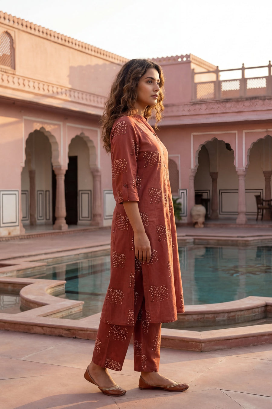 Noble Elephant Maroon Cotton Co-ord Set — image 7