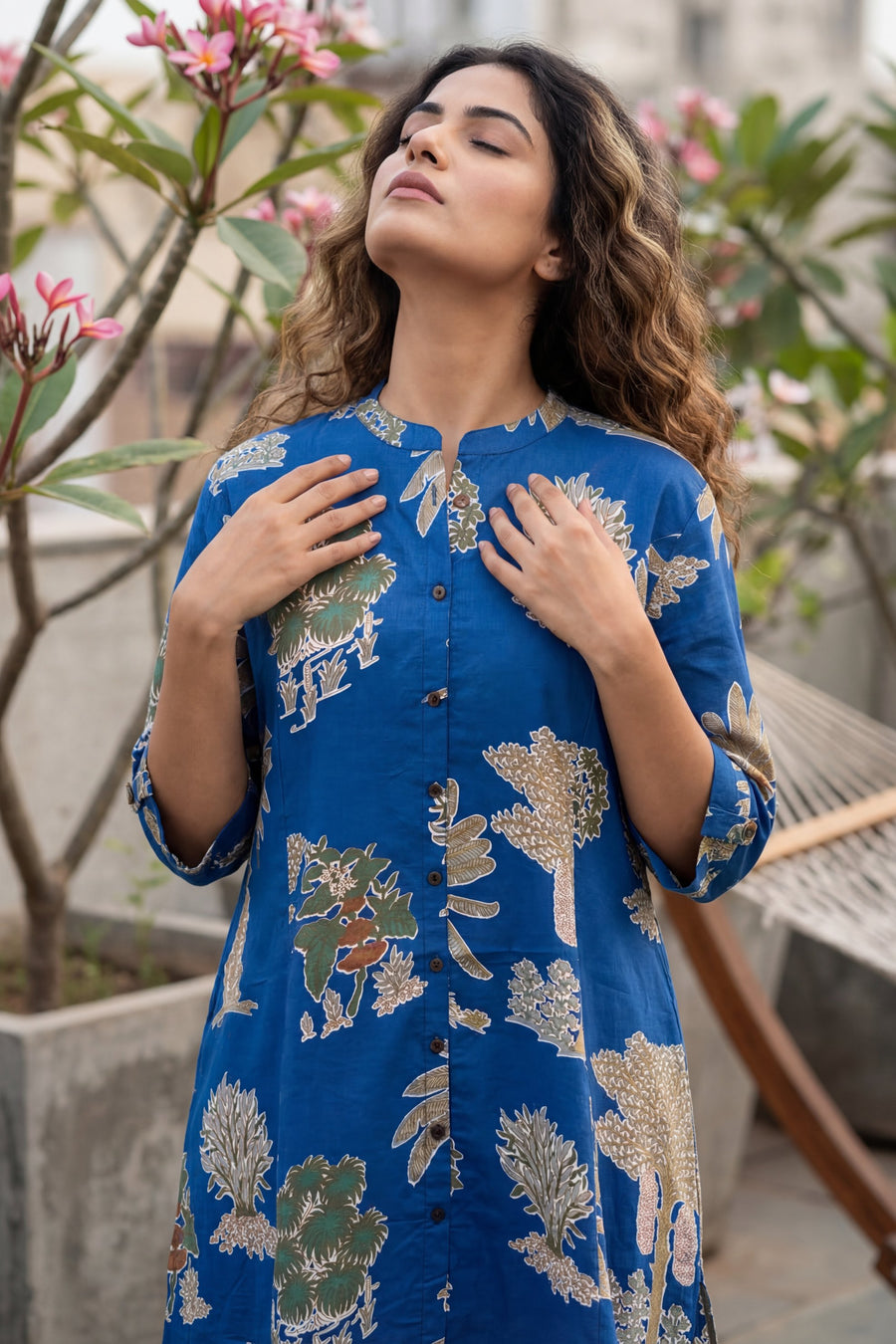 Forest Garden Navy Cotton Co-ord Set — image 7
