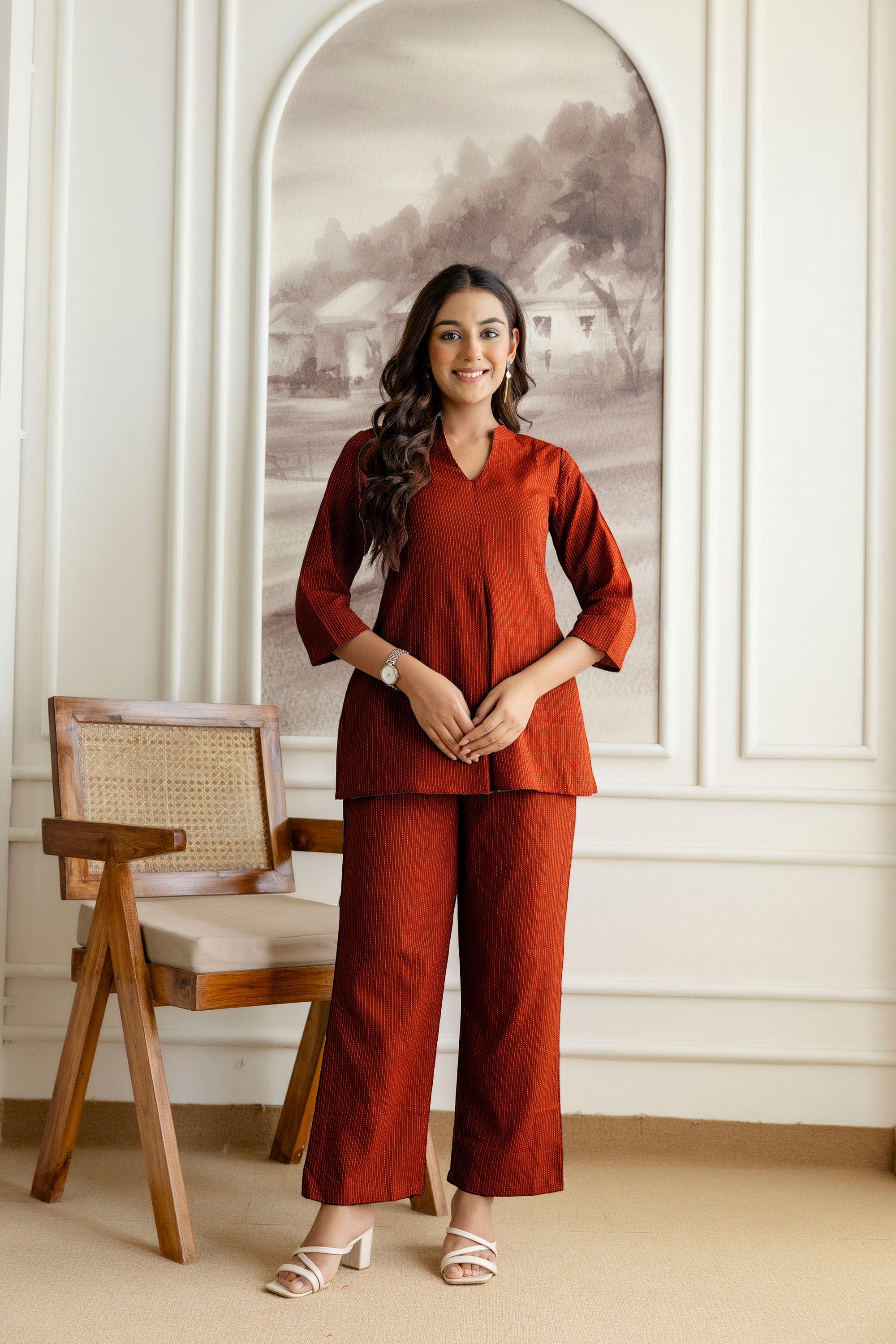 Terracrest Rust Cotton Co-ord Set