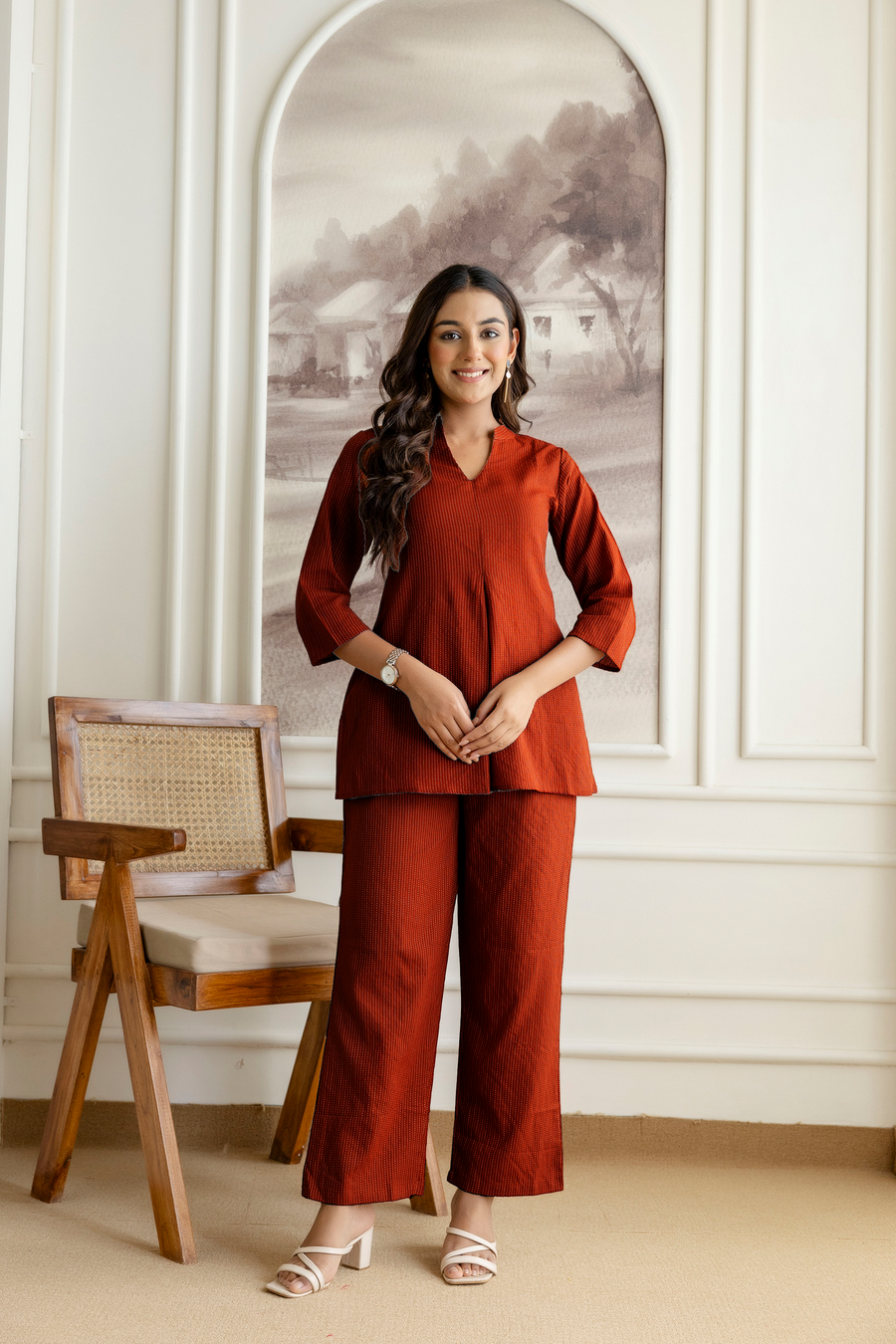 Terracrest Rust Cotton Co-ord Set — image 7