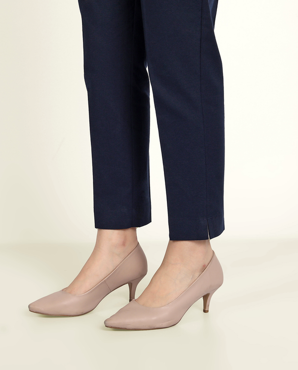 Navy Blue Cotton Women's Pant